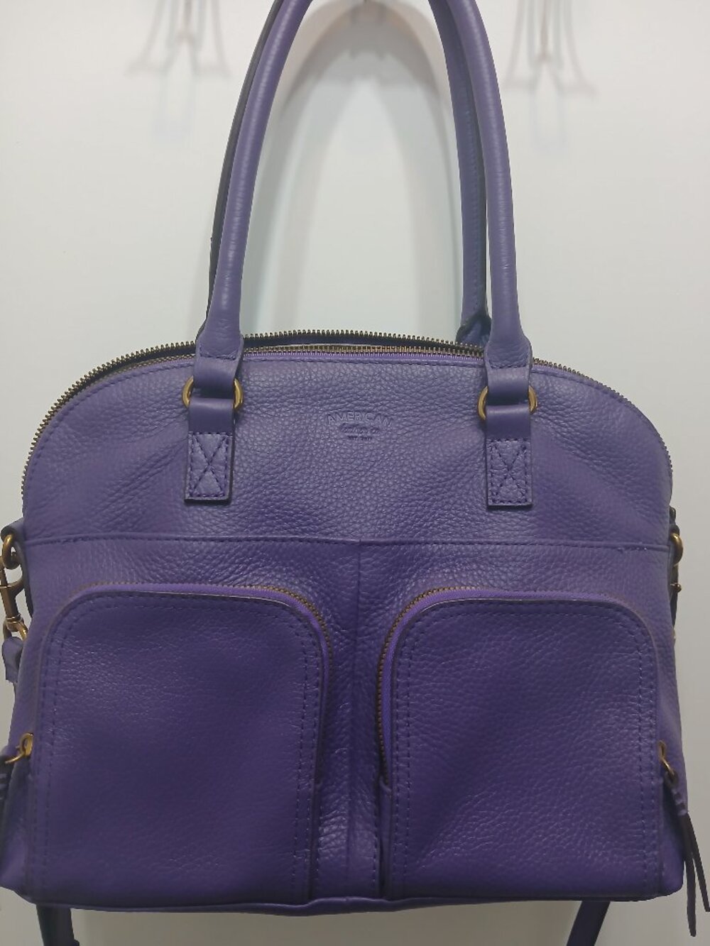 American Leather Co. Violet Leather Satchel💜